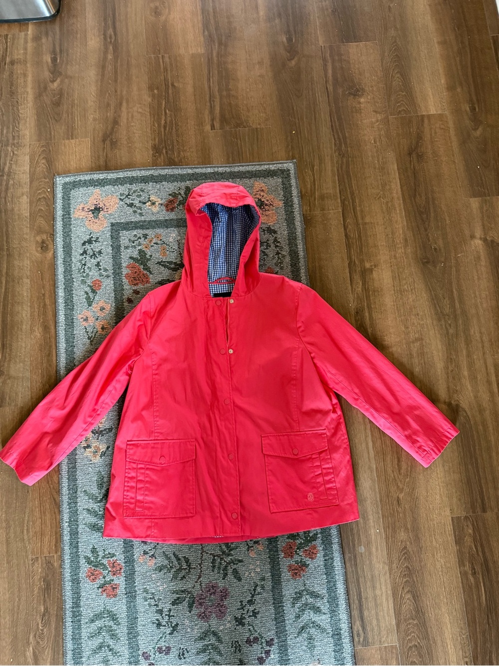 Talbots Pink Hooded Rain Jacket